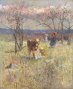 Charles conder An Early Taste for Literature, France oil painting artist